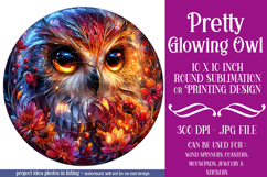 Owl Wind Spinner, Owl Round Design, Glowing Owl Design, d20 Product Image 1