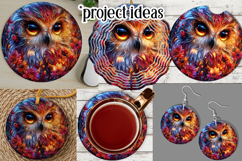 Owl Wind Spinner, Owl Round Design, Glowing Owl Design, d20 Product Image 3