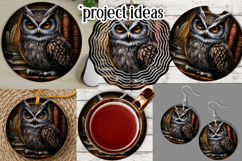 Owl Wind Spinner, Owl Round Design, Darl Owl Coaster, d6 Product Image 3
