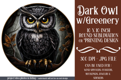 Owl Wind Spinner, Owl Round Design, Darl Owl Coaster, d7 Product Image 1