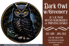 Owl Wind Spinner, Owl Round Design, Darl Owl Coaster, d8 Product Image 1