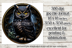 Owl Wind Spinner, Owl Round Design, Darl Owl Coaster, d8 Product Image 2