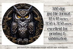 Owl Wind Spinner, Owl Round Design, Darl Owl Coaster, d9 Product Image 2