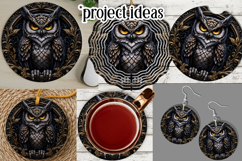Owl Wind Spinner, Owl Round Design, Darl Owl Coaster, d9 Product Image 3
