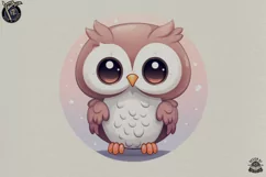 Kawaii owl design no.3, cute transparent png file Product Image 2
