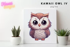 Kawaii owl design no.4, cute transparent png file Product Image 1