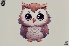 Kawaii owl design no.4, cute transparent png file Product Image 2