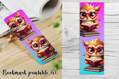 Cute owl bookmark printable | Owl flower bookmark PNG design Product Image 1