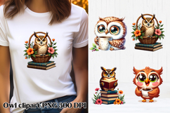 Cute owl clipart PNG design | Owl sublimation design Product Image 1