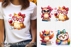 Cute owl clipart PNG design | Owl sublimation design Product Image 1