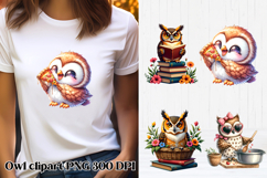 Cute owl clipart PNG design | Owl sublimation design Product Image 1