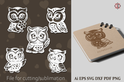 Owls / Stencil / SVG Product Image 1