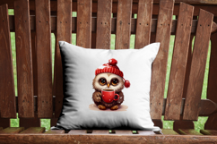 Cute Winter Clipart | Cozy Owls in Beanies &amp; Hot Chocolate Product Image 8