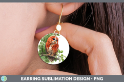 GorgeousOwls Sketch Round Earrings design.