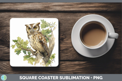 GorgeousOwls Sketch Square Coaster design.