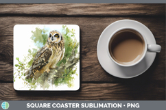GorgeousOwls Sketch Square Coaster design.