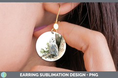 GorgeousOwls Sketch Round Earrings design.