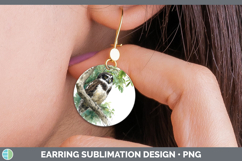 GorgeousOwls Sketch Round Earrings design.