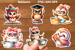 Owl stickers PNG | Cute animal sticker printable Product Image 1