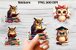 Owl stickers PNG | Cute animal sticker printable Product Image 1