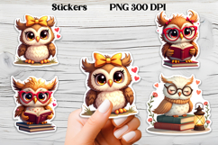 Owl stickers PNG | Cute animal sticker printable Product Image 1