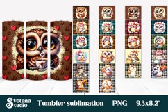 Owl tumblers wrap | Animals tumbler | Cute owl PNG Product Image 1