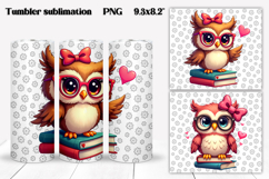 Owl tumblers wrap | Animals tumbler | Cute owl PNG design Product Image 1