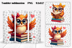 Owl tumblers wrap | Animals tumbler | Cute owl PNG design Product Image 1