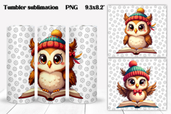 Owl tumblers wrap | Animals tumbler | Cute owl PNG design Product Image 1