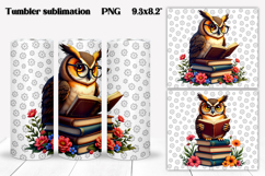 Owl tumblers wrap | Animals tumbler | Cute owl PNG design Product Image 1