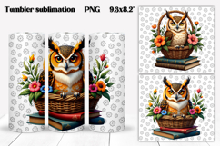 Owl tumblers wrap | Animals tumbler | Cute owl PNG design Product Image 1
