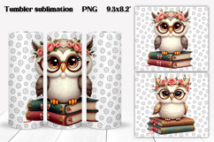 Owl tumblers wrap | Animals tumbler | Cute owl PNG design Product Image 1