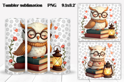 Owl tumblers wrap | Animals tumbler | Cute owl PNG design Product Image 1
