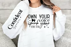 Own Your Voice Speak Sleeve SVG, Inspirational SVG Design Product Image 2