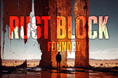 Oxido Caps | Solid &amp; Eroded | Layered Fonts Product Image 9