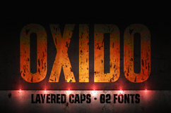 Oxido Caps | Solid &amp; Eroded | Layered Fonts Product Image 1