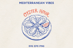 Oyster Hour SVG | Oyster Plate Illustration PNG EPS Product Image 1