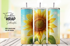 Sunflower Sky 20oz Tumbler Wrap Sublimation Product Image 1