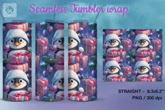 Cute Chistmas Penguins Tumbler Sublimation, 20 oz Tumbler Wr Product Image 2