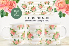 Roses Mug Sublimation Designs JPG, 11 & 15oz mug Product Image 1