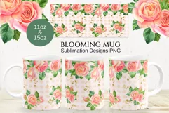 Roses Mug Sublimation Designs JPG, 11 & 15oz mug Product Image 1