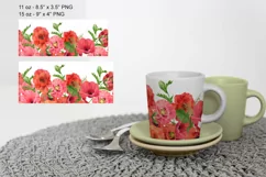 Poppies Mug Sublimation Designs PNG, 11 & 15oz mug Product Image 2