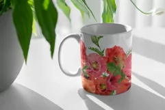 Poppies Mug Sublimation Designs PNG, 11 & 15oz mug Product Image 3