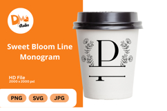 Sweet Bloom Line Monogram Product Image 1