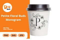 Petite Floral Buds Monogram Product Image 1