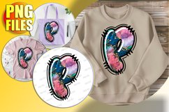 P Doodle Letter Valentine Loving Romantic Spirit! Product Image 1