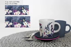 Gothic Floral Mug Sublimation Designs PNG, 11 & 15 Product Image 3