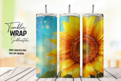 Bright Sunflower Summer 20oz Tumbler Wrap Product Image 1