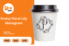 Pretty Floral Lily Monogram Product Image 1