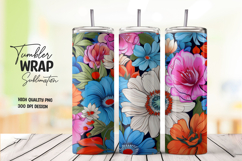 Daisy Garden Mix 20oz Tumbler Wrap Product Image 1